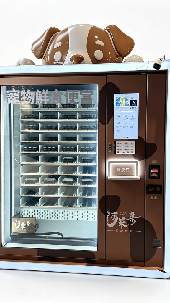 Pet-shaped smart vending machine (dog-head design)
