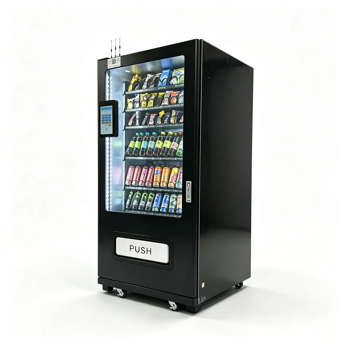 Glass Front Beverage Vending Machine for Drinks and Snacks