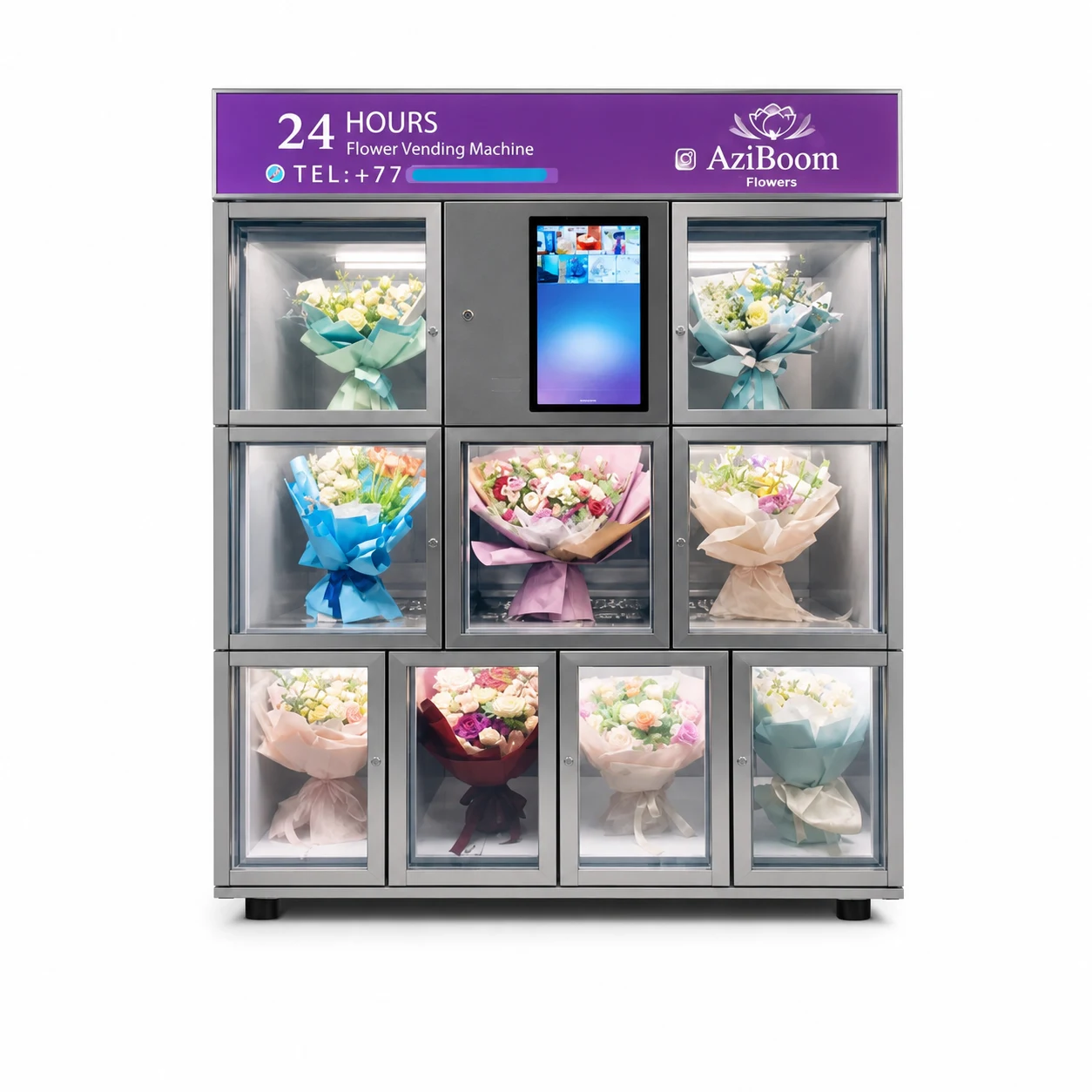 Touch Screen Fresh Flower Vending Machine with Cooling System
