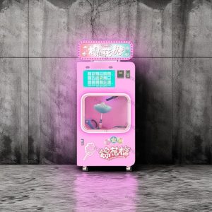 MINI save place cotton candy vending machine 24 hours self-service selling cotton candy