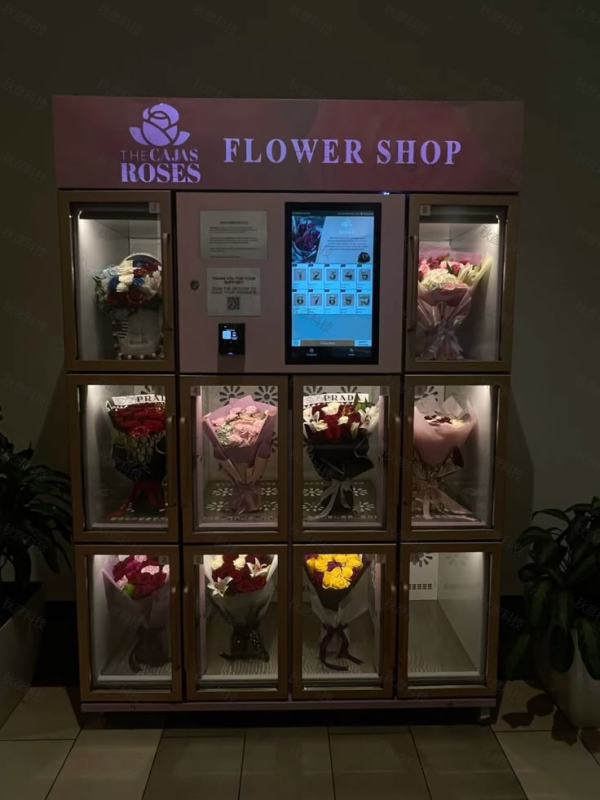 2025 popular 24/7 self-service florist flower shop vending machine sell bouquet of rose - Image 2
