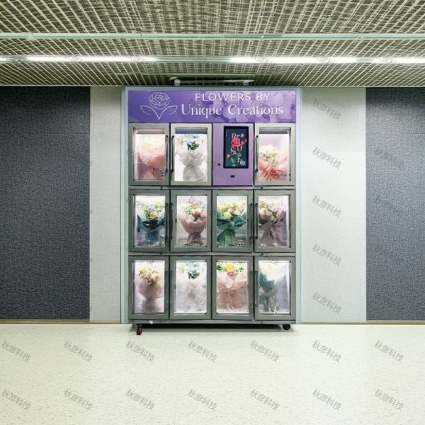 2025 popular 24/7 self-service florist flower shop vending machine sell bouquet of rose - Image 4