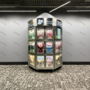 Florist flower vending machine with remotely management system automatically dispensing rose
