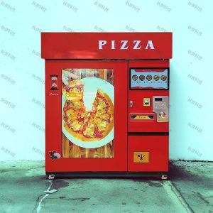 Support 12 inchs big meat and vegetable pizza selling  pizza vending machine in university schools