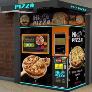 Intelligent quick and delicious pizza vending machine with both frozen and heating system