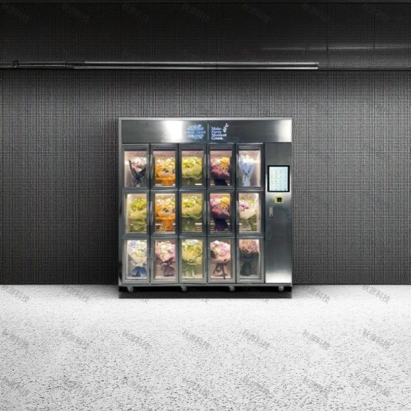 Good capacity smart locker flower vending machine selling different fresh flower,gift in subway