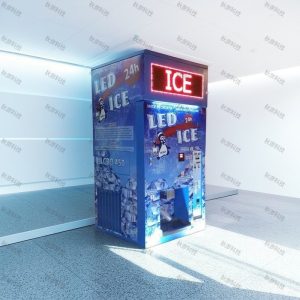 Summer ice-maker vending machine with card payment system can sell edible ice cube
