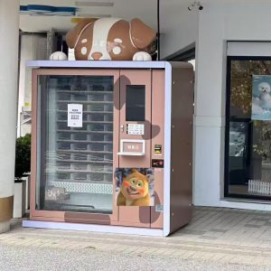 2025 newest 24/7 pet fresh food vending machine with microwave heating hit market